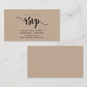 Moderne rustikale Kraft, schwarzer Schriftart, UAW Begleitkarte (Vorne/Hinten)