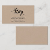 Moderne rustikale Kraft, schwarzer Schriftart, UAW Begleitkarte (Vorne/Hinten)