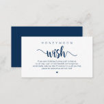 Moderne rustikale Landwirtschaft Thema, Honeymoon  Begleitkarte<br><div class="desc">Das ist das moderne rustikale Bauerndesign,  Navy Blue Script Minimalismus,  Schriftzeichen-Schriftart,  Hochzeitskarte. Sie können die Schriftart-Farben ändern und Ihre Hochzeitsdetails in den entsprechenden Schriftart / Buchstaben hinzufügen. #TeeshaDerrick</div>