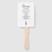 Moderne rustikale Lässige Hochzeitsfeier Fächer (Vorderseite)