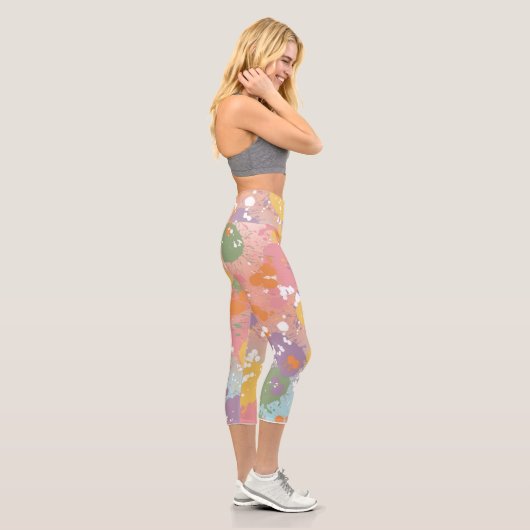 Moderne rustikale Leggings mit farbenfroher Splash (Rechts)