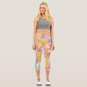 Moderne rustikale Leggings mit farbenfroher Splash (Vorderseite)