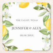 Moderne Rustikale Lemons Custom Boho Geschenke Hoc Rechteckiger Pappuntersetzer (Vorderseite)