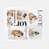 Moderne Rustikale Liebe 6-FotoCollage Fleecedecke (Vorderseite (Horizontal))