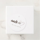 Moderne rustikale Liebe Heart Kraft Papier Geschenkanhänger (Beispiel)