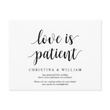 Moderne rustikale, Liebe ist geduldig, vertagt