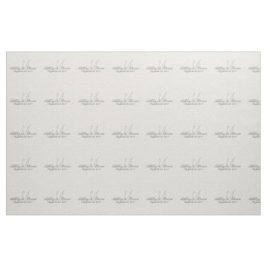Moderne Rustikale Linen Wedding Monogram Stoff (Fat Quarter (45,7 x 55,9 cm))