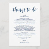 Moderne Rustikale, Marine, Taten, Reisekarte Programm (Vorderseite)