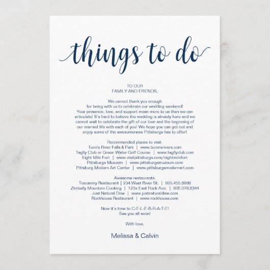 Moderne Rustikale, Marine, Taten, Reisekarte Programm (Vorderseite)