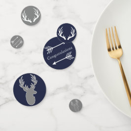 Moderne Rustikale Marine und graue Hirschpfeile Konfetti