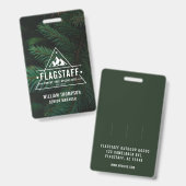 Moderne Rustikale Maskuline Bergbaum Arborist Ausweis (Front & Back)