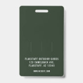 Moderne Rustikale Maskuline Bergbaum Arborist Ausweis (Back)