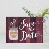 Moderne rustikale Mason Jar Wedding retten das Dat Save The Date (Stehend Vorderseite)
