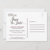 Moderne rustikale Mason Jar Wedding retten das Dat Save The Date (Rückseite)