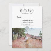 Moderne rustikale Monogramm Foto UAWG Wedding Card Einladung (Vorderseite)