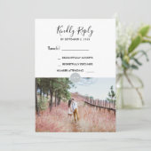 Moderne rustikale Monogramm Foto UAWG Wedding Card Einladung (Stehend Vorderseite)