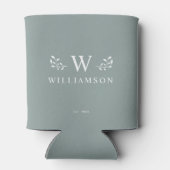 Moderne, rustikale Monogramm-Gruppe mit benutzerde Dosenkühler (Rückseite)