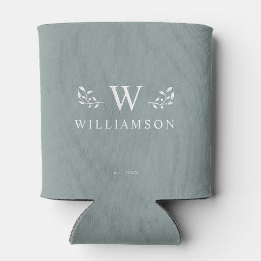 Moderne, rustikale Monogramm-Gruppe mit benutzerde Dosenkühler (Rückseite)