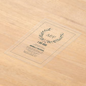Moderne Rustikale Monogramm-Ich-mache-BBQ-Paare-Sp Acryleinladungen (Ablage )