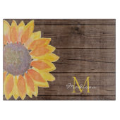 Moderne rustikale Monogramm Schneidebrett (Vorderseite)