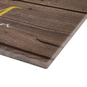 Moderne rustikale Monogramm Schneidebrett (Ecke)