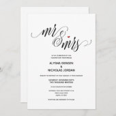 Moderne Rustikale Mr. and Mrs. Wedding Einladungsk Programm (Vorne/Hinten)