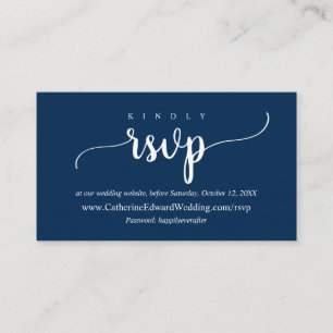 Moderne rustikale, navy Blue, Online UAWG website Begleitkarte