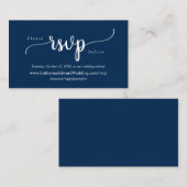 Moderne rustikale, navy Blue, Online UAWG website  Begleitkarte (Vorne/Hinten)