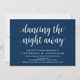 Moderne rustikale, navy Blue-Schrift, Engagement P Einladung