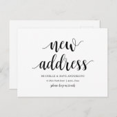 Moderne rustikale, neue Zuhause-Adresse Ankündigun Postkarte (Vorne/Hinten)