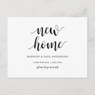 Moderne rustikale, neue Zuhause-Adresse Ankündigun Postkarte