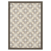 Moderne rustikale, neutrale geometrische Motive Tischdecke (Vorderseite)