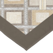 Moderne rustikale, neutrale geometrische Motive Tischdecke (Schrägansicht)