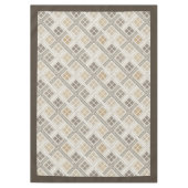 Moderne rustikale, neutrale geometrische Motive Tischdecke (Vorderseite)