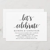 Moderne rustikale Niedliche Schwarze Schrift, Hoch Einladung (Vorne/Hinten)