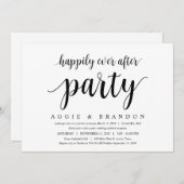 Moderne rustikale Niedliche Schwarze Schrift, Hoch Einladung (Vorne/Hinten)