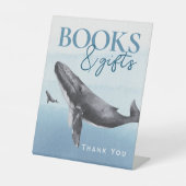 Moderne Rustikale Ocean Baby Dusche Bücher und Ges Sockelschild (Vorderseite)