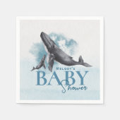 Moderne Rustikale Ocean Baby Dusche Napkins Serviette (Vorderseite)