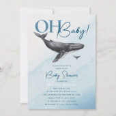 Moderne rustikale Ocean Baby Dusche Oh Baby! Einladung (Vorderseite)