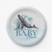 Moderne Rustikale Ocean Baby Dusche Pappteller (Vorderseite)