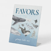 Moderne rustikale Ocean Baby Duwer Favoriten Sockelschild (Vorderseite)