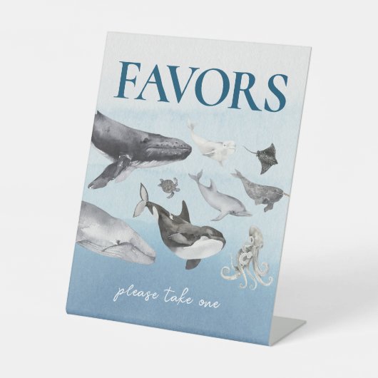 Moderne rustikale Ocean Baby Duwer Favoriten Sockelschild (Vorderseite)