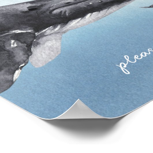 Moderne rustikale Ocean Baby Shower Drinks Untersc Poster (Ecke)