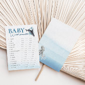 Moderne Rustikale Ocean Baby Word Scramcard Einladung