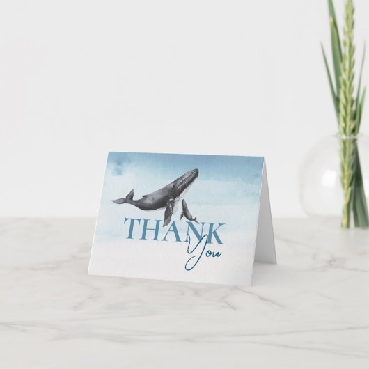 Moderne Rustikale Ozeanabrolldusche Dankeskarte (Vorderseite)