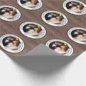 Moderne rustikale Paare Erste Weihnachten gemeinsa Geschenkpapier (Ecke)