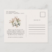 Moderne rustikale Pampas eucalyptus botanisch eleg Ankündigungspostkarte (Rückseite)