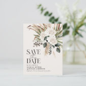 Moderne rustikale Pampas eucalyptus botanisch eleg Ankündigungspostkarte (Stehend Vorderseite)