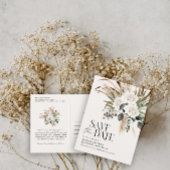 Moderne rustikale Pampas eucalyptus botanisch eleg Ankündigungspostkarte