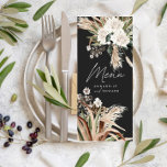 Moderne rustikale Pampas eucalyptus botanisch eleg Menükarte<br><div class="desc">Moderne Scheune Bauernhaus rustikale botanische bohemianische natürliche Pampas Gras und eukalyptus botanischen Hochzeitszins zahlen von Schreibwarenmenü. Schöne handbedruckte,  getrocknete botanische Aquarellfarben und Schriftzeichen. Modernes Trend in natürlichem,  schlauem Grün,  Rost,  Terrakotta,  Braun und Schwarz.</div>